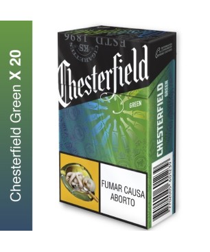 CIGARRILLOS CHESTERFIELD-GREEN X 20 UND X 12 UND