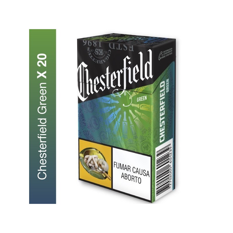 CIGARRILLOS CHESTERFIELD-GREEN X 20 UND X 10 UND