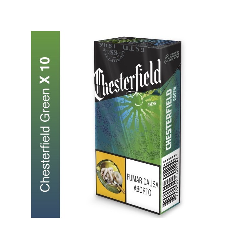 CIGARRILLOS CHESTERFIELD-GREEN X 10 UND