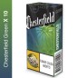 CIGARRILLOS CHESTERFIELD-GREEN X 10 UND CJ X 100 UND