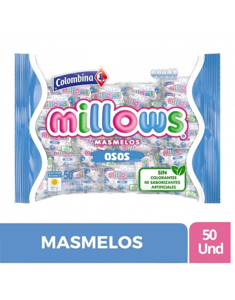 MASMELOS MILLOWS OSOS INDIVIDUAL x 50 UND