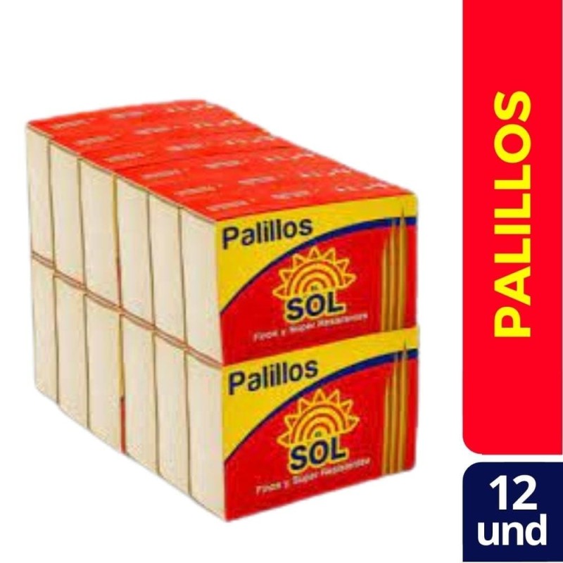 PALILLOS EL SOL X 12 UND