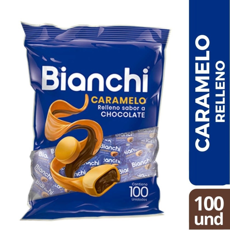 BIANCHI CARAMELO RELLENO CHOCOLATE X 100 UND