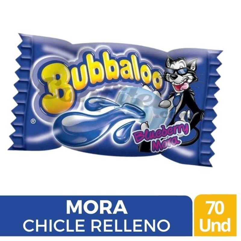 CHICLES BUBBALOO MORA X 70 UND