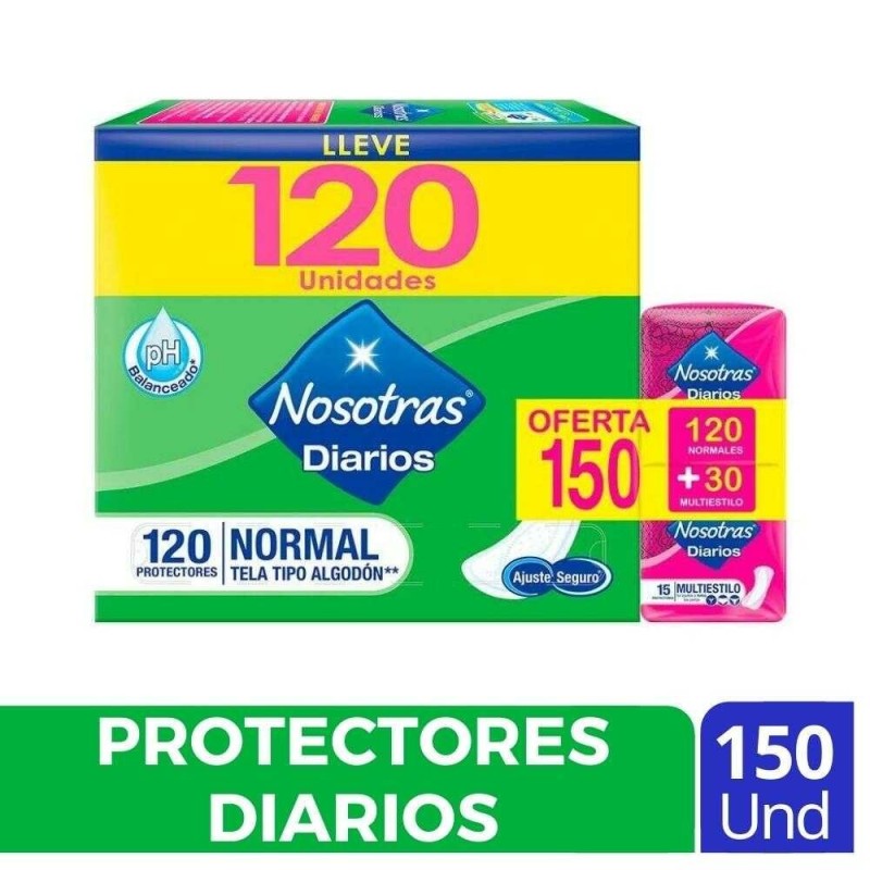 PROTECTOR DIARIO NOSOTRAS PG 120 LL 150