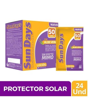 PROTECTOR SOLAR SUN DAYS 50  X 24 UND
