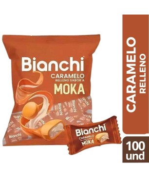 BIANCHI CARAMELO RELLENO CHOCOLATE X 100 UND CJ X 18 UND