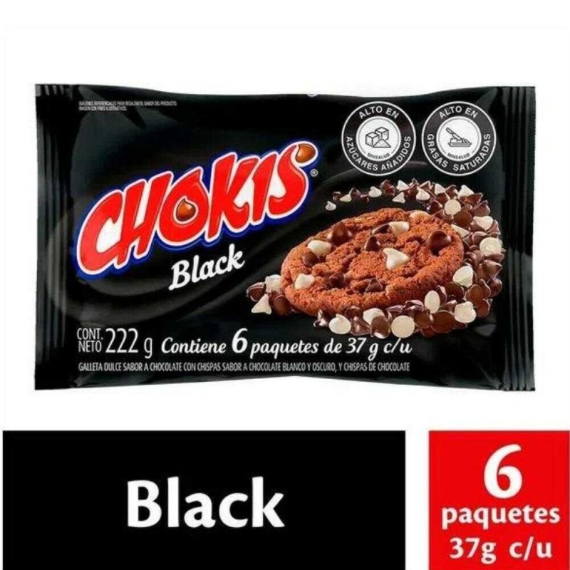 GALLETAS CHOKIS BLACK X 6 UND CJ X 15 UND