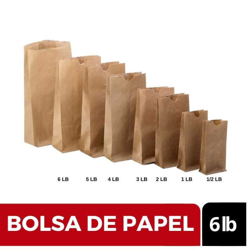 Bolsas Papel Kraft 6 Libras - BK000506