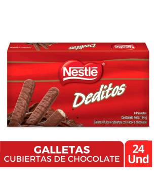 GALLETAS DEDITOS CHOCOLATE NESTLE X 24 UND CJ X 4 UND