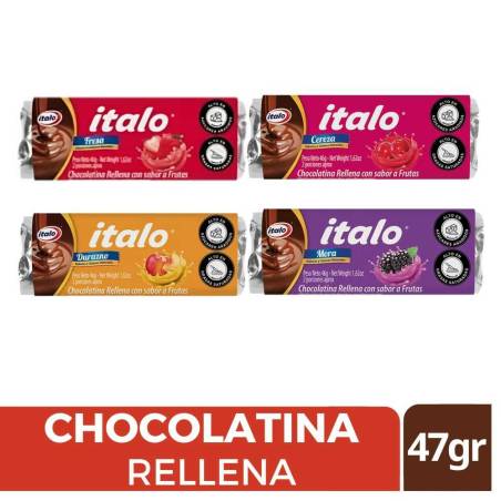 CHOCOLATE RELLENO SURTIDO PEQUEÑO ITALO X 12 UND CJ 48 UND