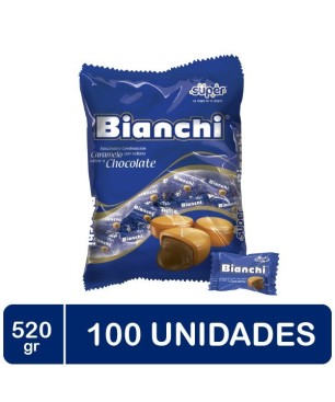 BIANCHI CARAMELO RELLENO CHOCOLATE X 100 UND CJ X 18 UND